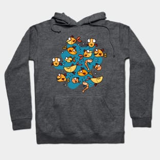 funny fish blob Hoodie